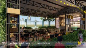 Thiết kế quán cafe nhà gỗ