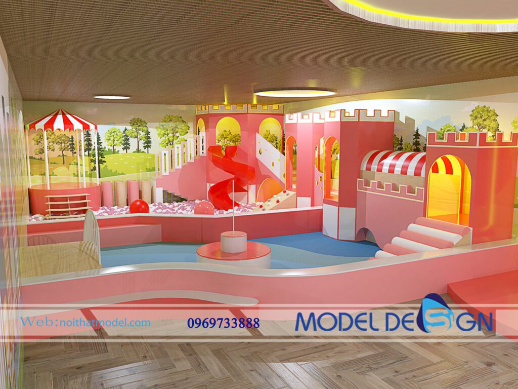 Một số hình ảnh thi công khu vui chơi trẻ em tại quận Tân Bình được thực hiện bởi Model Design