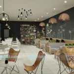 thiết kế quán cà phê phong cách tối giản 8