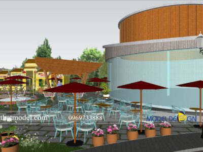 Model Design lựa chọn trang trí cây xanh cho dự án thiết kế quán cà phê Gò Vấp