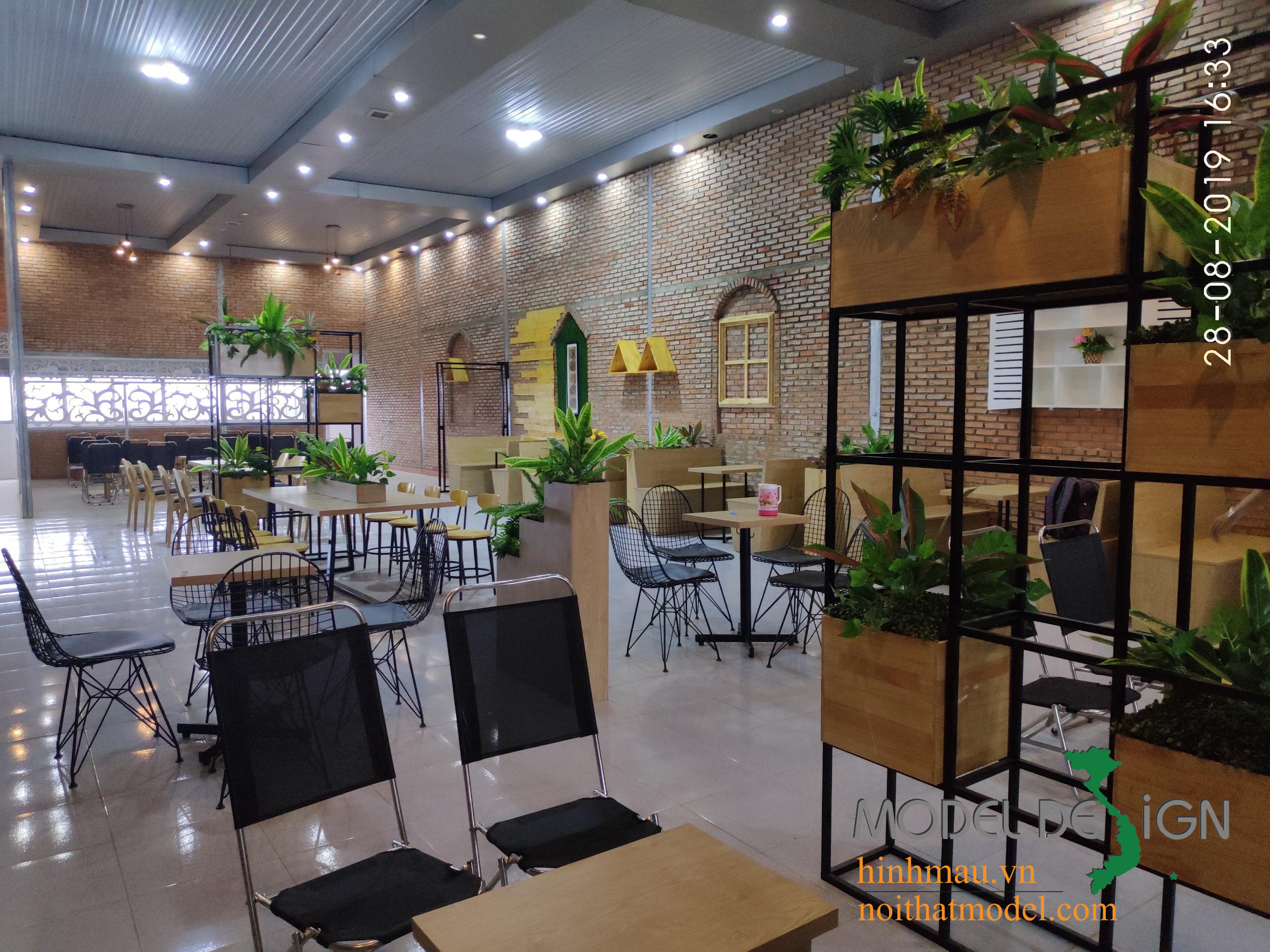 Thiết kế quán cafe 2 tầng độc đáo