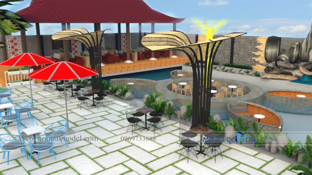 Độc đáo mô hình kinh doanh cafe sân vườn cá koi tại TPHCM