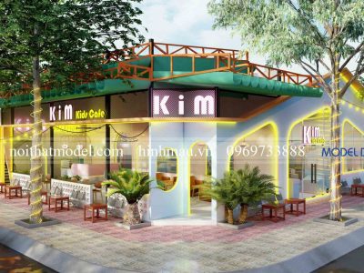 Thiết kế quán cafe 2 mặt tiền - cafe kim