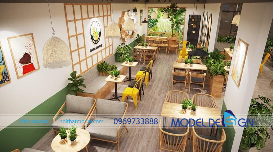 Thiết kế thi công quán cafe tại quận 6 - Model Design
