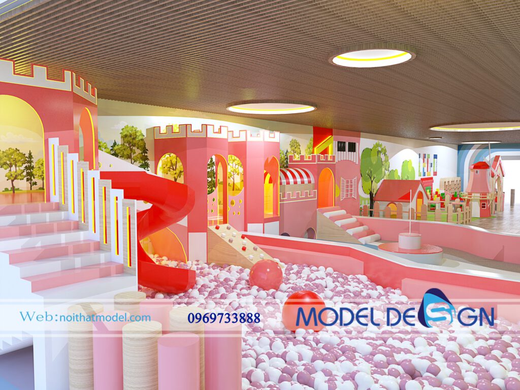 Tổng hợp mẫu thiết kế nhà banh liên hoàn cho quán cafe kết hợp khu vui chơi trẻ em 4