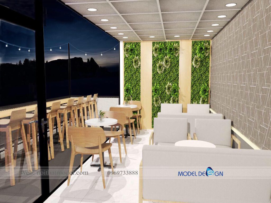 Thiết kế quán cafe trẻ trung hiện đại tại TP Cao Lãnh - Đồng Tháp 2