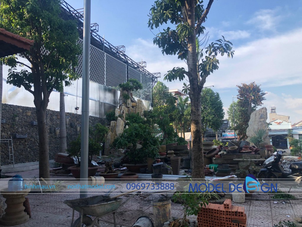 Thiết kế quán cafe sân vườn Hậu Giang 01