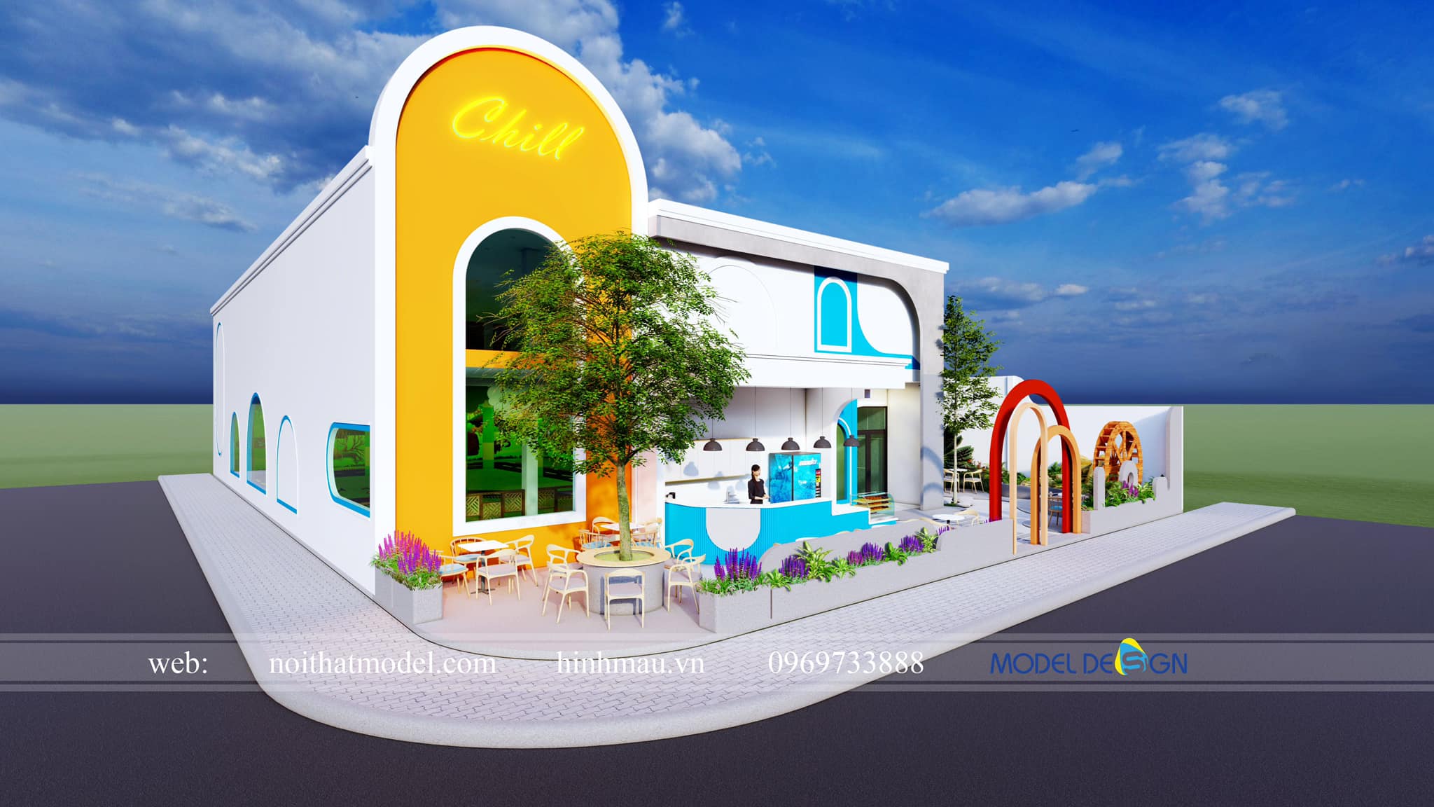 Thiết kế quán cà phê sân vườn Tiền Giang 1