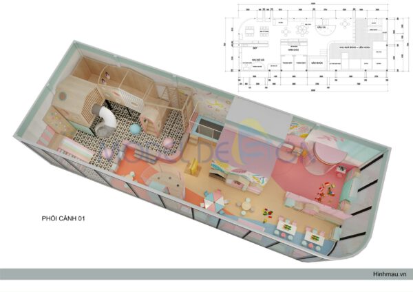 Khu vui chơi Kids Play 7x20m2 2