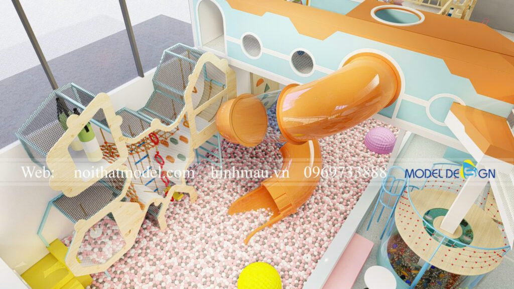 Thiết kế Oh My Kids Coffee Đà Lạt 250m2 12