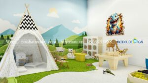 Thiết kế Oh My Kids Coffee Đà Lạt 250m2 19