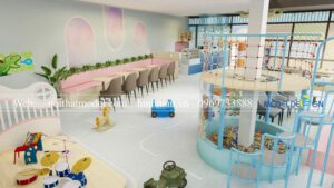 Thiết kế Oh My Kids Coffee Đà Lạt 250m2 8