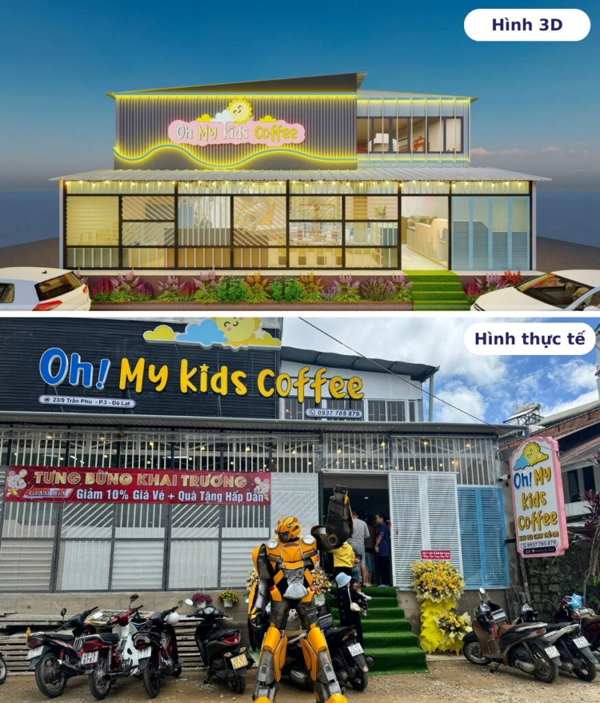 Thi công Oh My Kids Coffee Đà Lạt 1