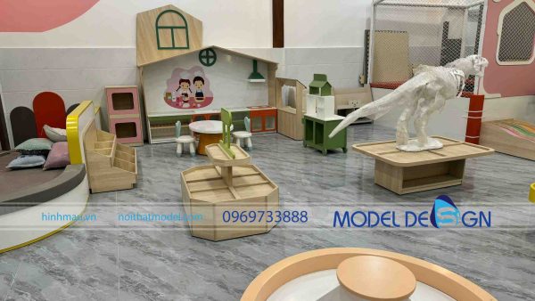 Thiết kế thi công kids cafe Dino Lona An 300m2 2