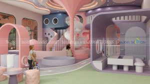 Thiết kế kids cafe góc 2 mặt tiền 8